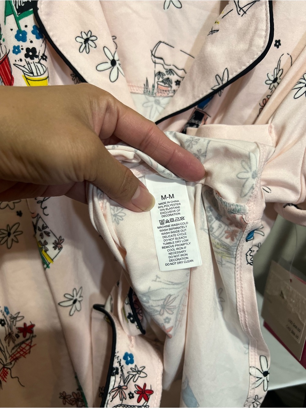 NWT Kate Spade Women's Pink Short Pajama Set with Garden Print - Picture 8 of 8